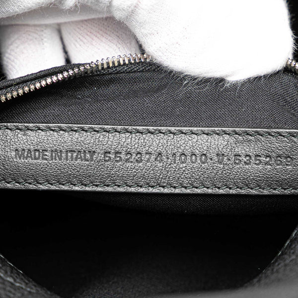 バレンシアガ エブリディ ロゴ リュック バックパック 552374 ブラック レザー レディース BALENCIAGA 【中古】