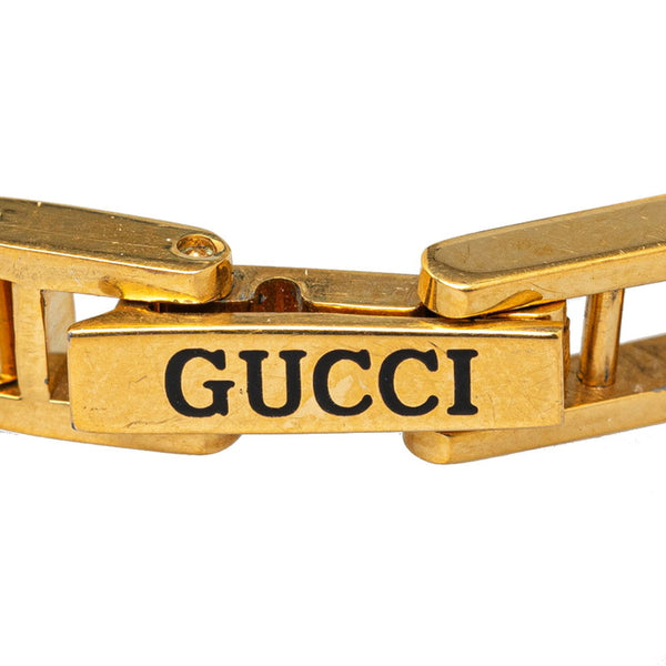 グッチ チェンジベゼル 腕時計 11/12.2 手巻き ホワイト文字盤 メッキ プラスチック レディース GUCCI 【中古】