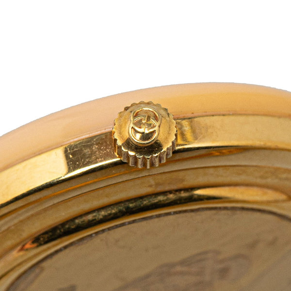 グッチ チェンジベゼル 腕時計 11/12.2 手巻き ホワイト文字盤 メッキ プラスチック レディース GUCCI 【中古】