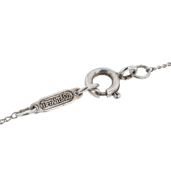 ティファニー シルバー ゴールド SV925 シルバー K18 ゴールド リボン ハート　 ネックレス レディース TIFFANY&Co. 【中古】