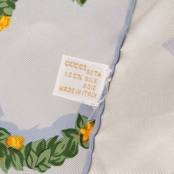 グッチ フラワー スカーフ マルチ シルク レディース GUCCI 【中古】