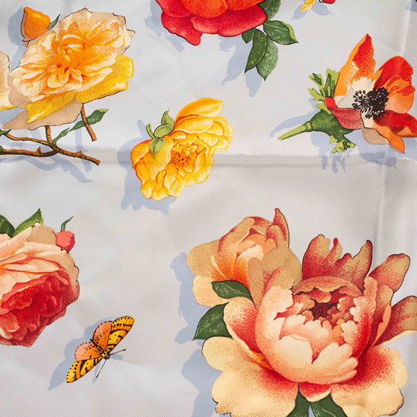 グッチ フラワー スカーフ マルチ シルク レディース GUCCI 【中古】