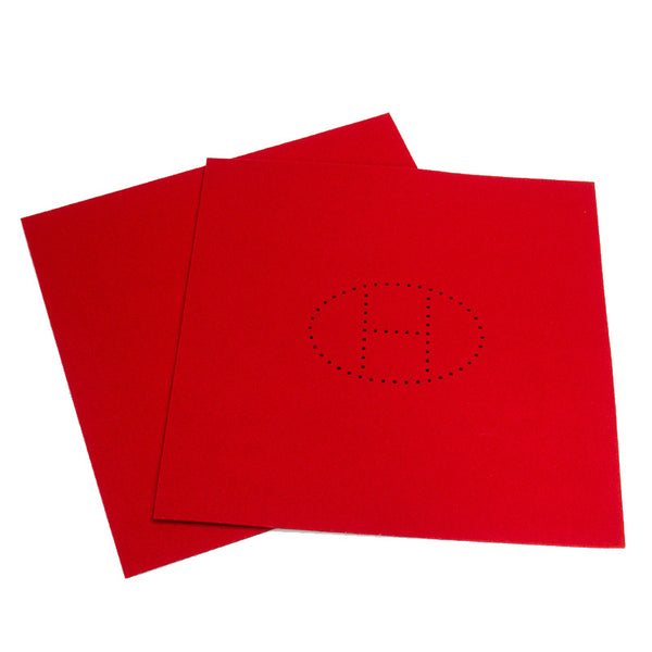 エルメス レッド フェルト ランチョンマット レディース HERMES 【中古】