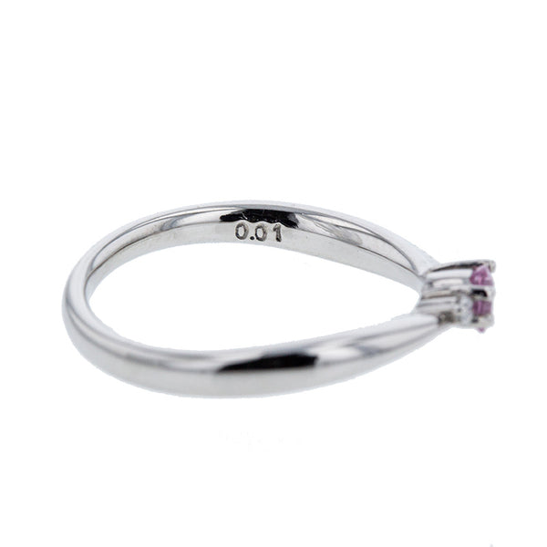 スタージュエリー Pt950 プラチナ ピンクサファイア リング 指輪 レディース STAR JEWELRY 7号 【中古】