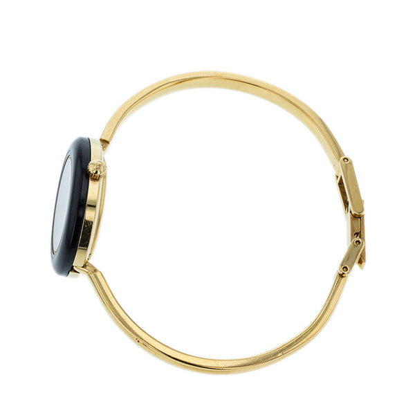 グッチ チェンジベゼル 11 ゴールド メッキ 腕時計 レディース GUCCI クオーツ ホワイト文字盤 【中古】