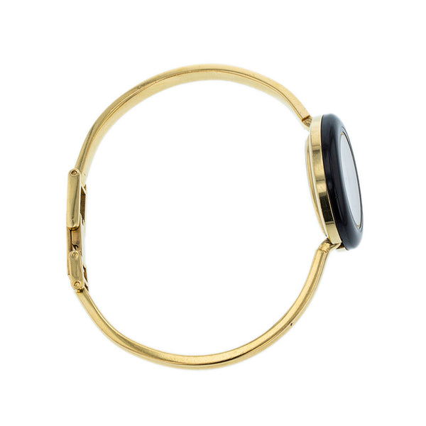 グッチ チェンジベゼル 11 ゴールド メッキ 腕時計 レディース GUCCI クオーツ ホワイト文字盤 【中古】