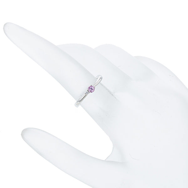 スタージュエリー Pt950 プラチナ ピンクサファイア リング 指輪 レディース STAR JEWELRY 7号 【中古】