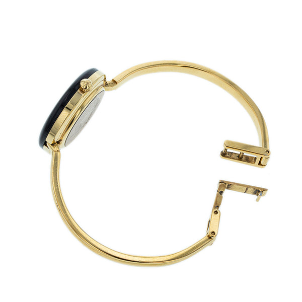 グッチ チェンジベゼル 11 ゴールド メッキ 腕時計 レディース GUCCI クオーツ ホワイト文字盤 【中古】