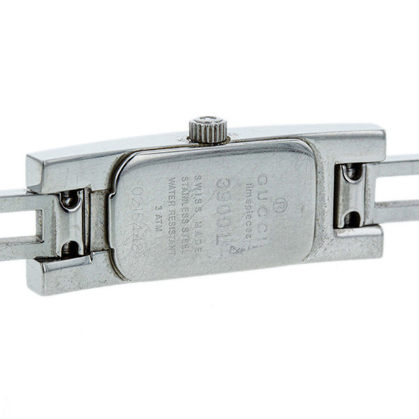 グッチ 3900L シルバー ステンレススチール 腕時計 レディース GUCCI クオーツ ホワイト文字盤 【中古】