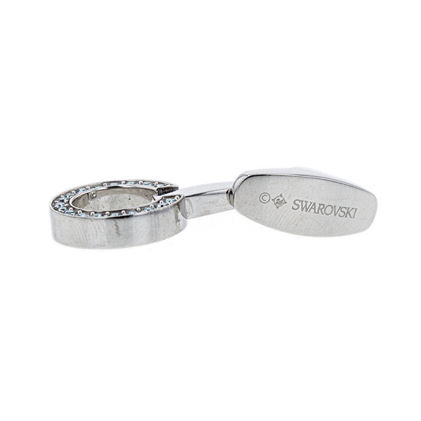 スワロフスキー ラインストーン カフス シルバー ブルー メタル レディース SWAROVSKI 【中古】
