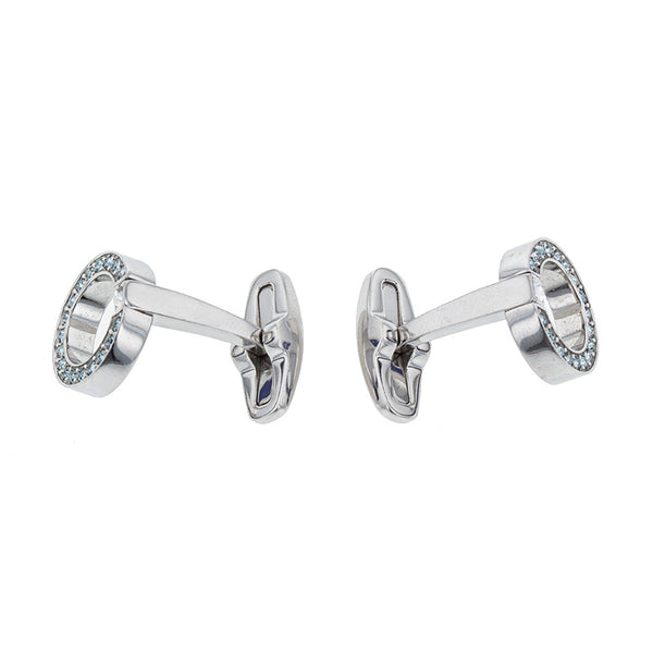 スワロフスキー ラインストーン カフス シルバー ブルー メタル レディース SWAROVSKI 【中古】