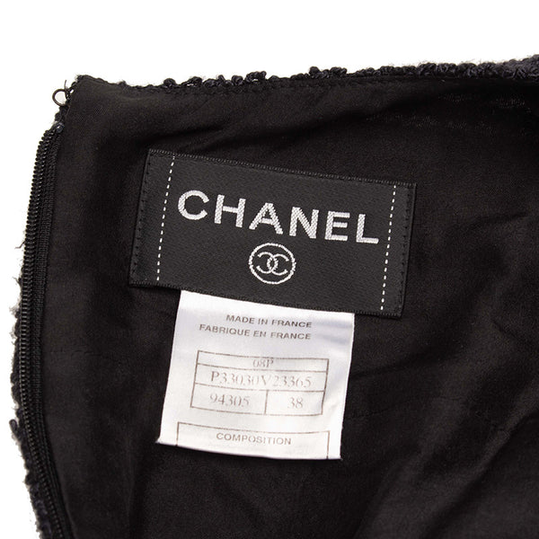 シャネル ココマーク ワンピース ブラック シルク メッキ レディース CHANEL 【中古】