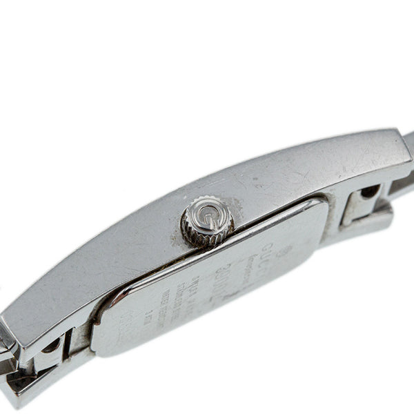 グッチ 3900L シルバー ステンレススチール 腕時計 レディース GUCCI クオーツ ホワイト文字盤 【中古】