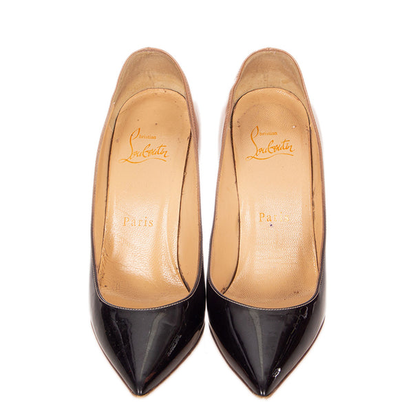 クリスチャンルブタン グラデーション ベージュ ブラック パテントレザー パンプス レディース Christian Louboutin 【中古】