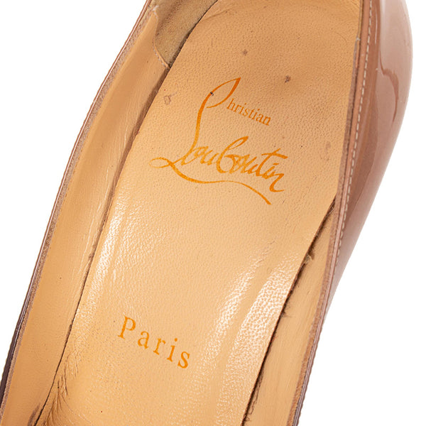 クリスチャンルブタン グラデーション ベージュ ブラック パテントレザー パンプス レディース Christian Louboutin 【中古】