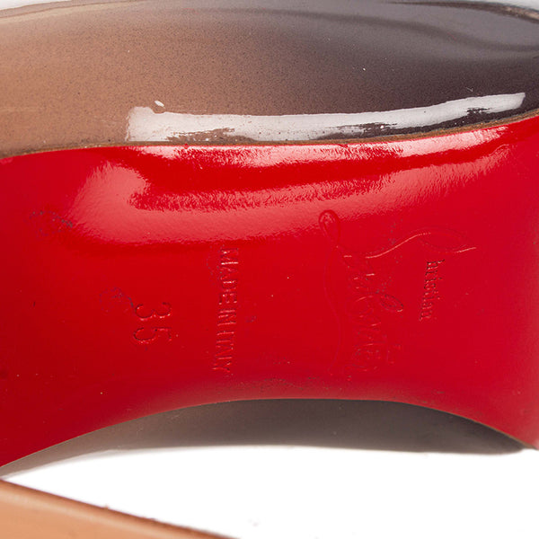 クリスチャンルブタン グラデーション ベージュ ブラック パテントレザー パンプス レディース Christian Louboutin 【中古】