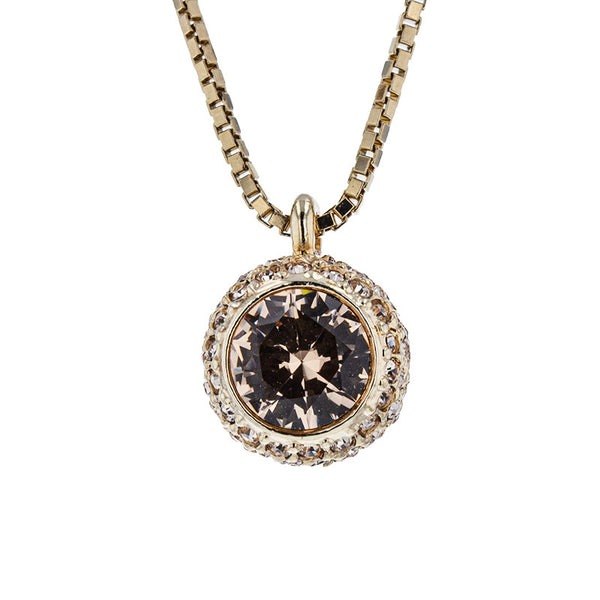 スワロフスキー ゴールド メッキ ラインストーン ネックレス レディース SWAROVSKI 【中古】