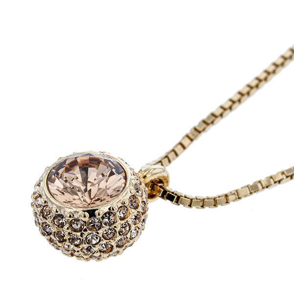 スワロフスキー ゴールド メッキ ラインストーン ネックレス レディース SWAROVSKI 【中古】