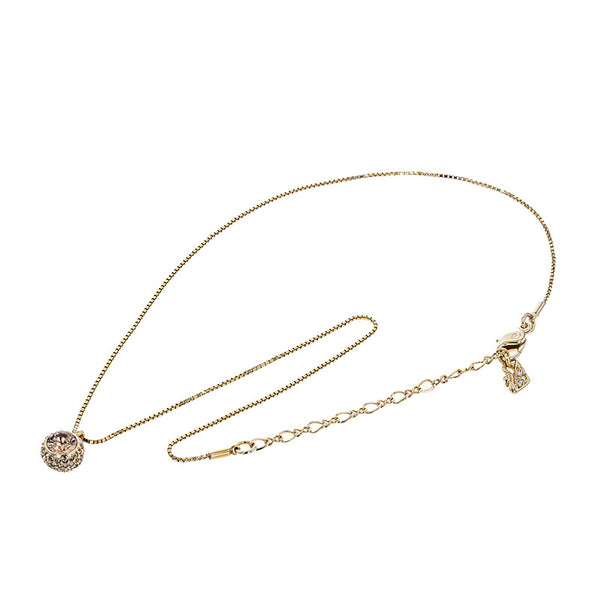 スワロフスキー ゴールド メッキ ラインストーン ネックレス レディース SWAROVSKI 【中古】