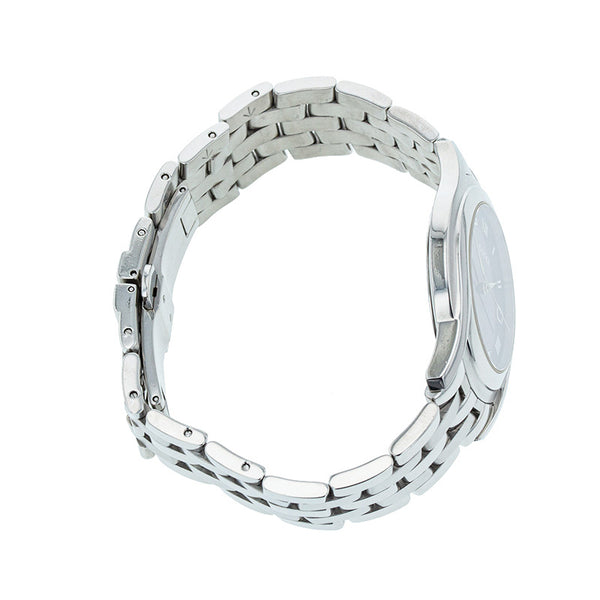 グッチ 5500M シルバー ステンレススチール 腕時計 メンズ GUCCI クオーツ ブラック文字盤 【中古】