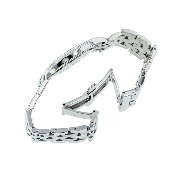 グッチ 5500M シルバー ステンレススチール 腕時計 メンズ GUCCI クオーツ ブラック文字盤 【中古】