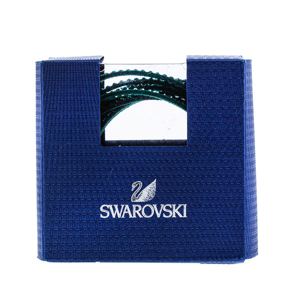 スワロフスキー ラインストーン ブレスレット グリーン スウェード レディース SWAROVSKI 【中古】