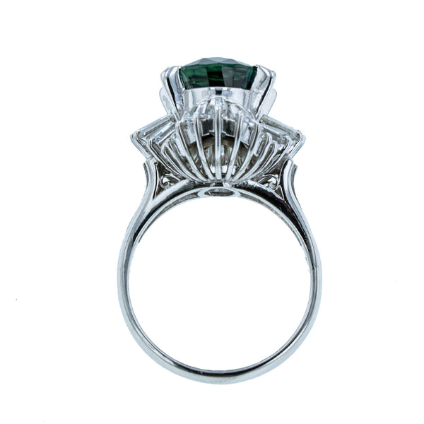 Pt900 プラチナ 非加熱サファイア6.60ct ダイヤ1.80ct リング 指輪 レディース 10.5号 【中古】