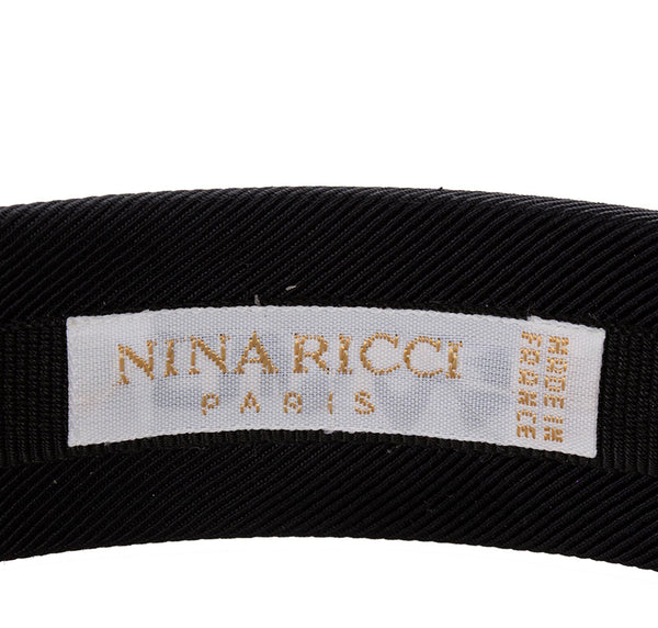 ニナリッチ リボン カチューシャ ブラック ナイロン レディース NINA RICCI 【中古】