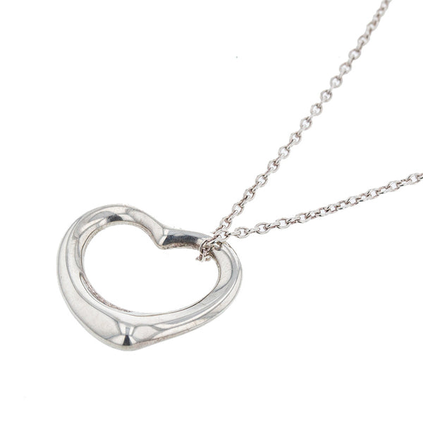 ティファニー SV925 シルバー エルサ ペレッティ オープンハート ネックレス レディース TIFFANY&Co. 【中古】