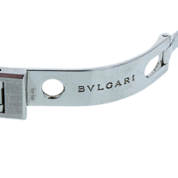 ブルガリ ブルガリブルガリ BB23SS シルバー ブラック ステンレススチール 腕時計 レディース BVLGARI クオーツ ブラック文字盤 【中古】