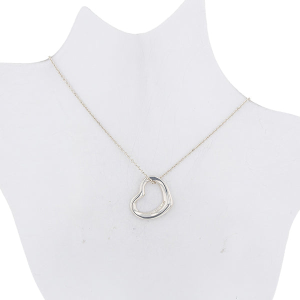 ティファニー SV925 シルバー エルサ ペレッティ オープンハート ネックレス レディース TIFFANY&Co. 【中古】