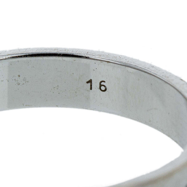 グッチ シルバー K18WG ホワイトゴールド アイコン リング 指輪 レディース GUCCI 16号 【中古】