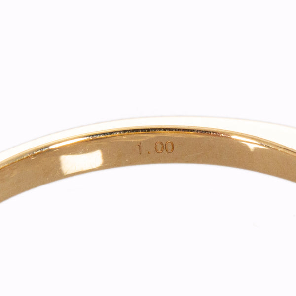 K18YG イエローゴールド ダイヤ1.00ct ハートモチーフ リング 指輪 レディース 11.5号 【中古】