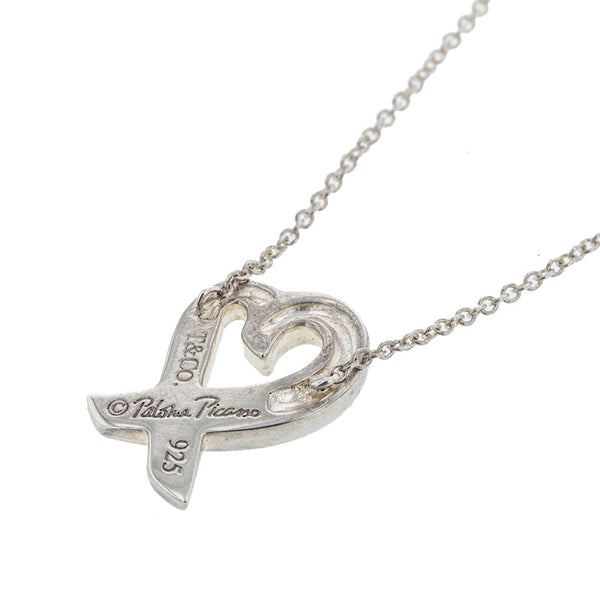 ティファニー SV925 シルバー パロマ ピカソ ラビング ハート ネックレス レディース TIFFANY&Co. 【中古】