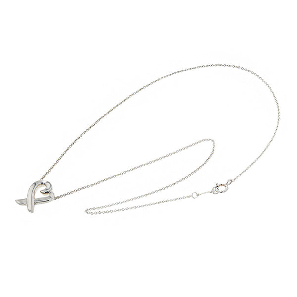 ティファニー SV925 シルバー パロマ ピカソ ラビング ハート ネックレス レディース TIFFANY&Co. 【中古】