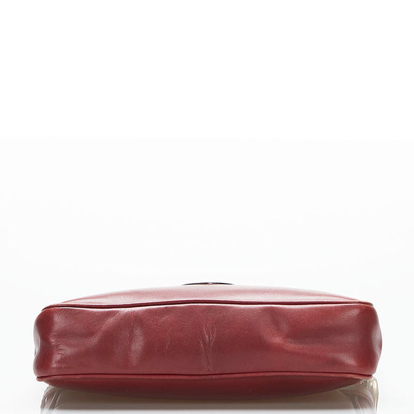 カルティエ マスト 斜め掛け ショルダーバッグ ワインレッド レザー レディース CARTIER 【中古】