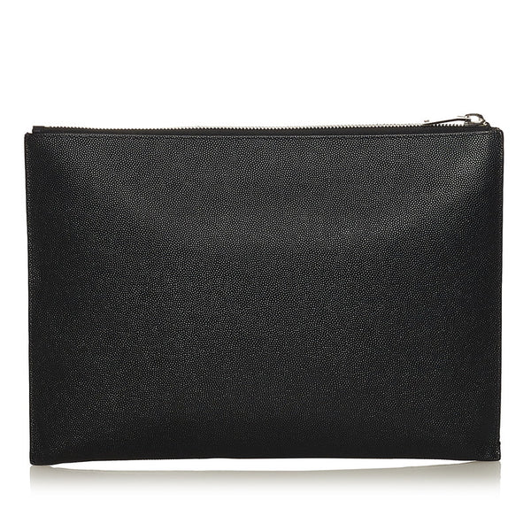 サンローラン クラッチバッグ セカンドバッグ 397294 ブラック レザー メンズ SAINT LAURENT 【中古】