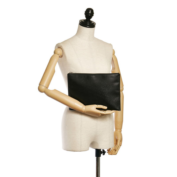 サンローラン クラッチバッグ セカンドバッグ 397294 ブラック レザー メンズ SAINT LAURENT 【中古】
