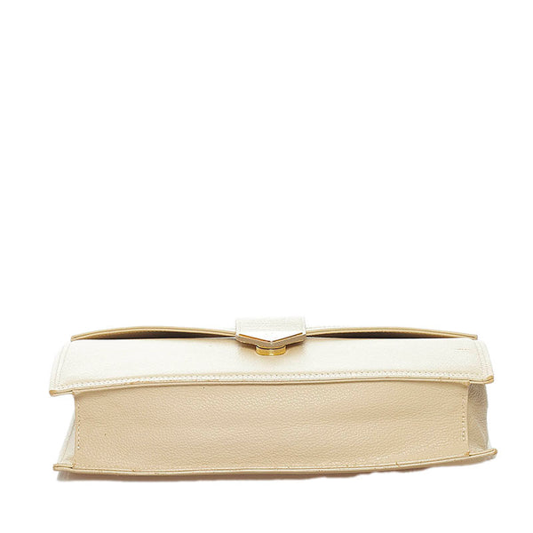 サンローラン アイボリー レザー クラッチバッグ レディース SAINT LAURENT 【中古】