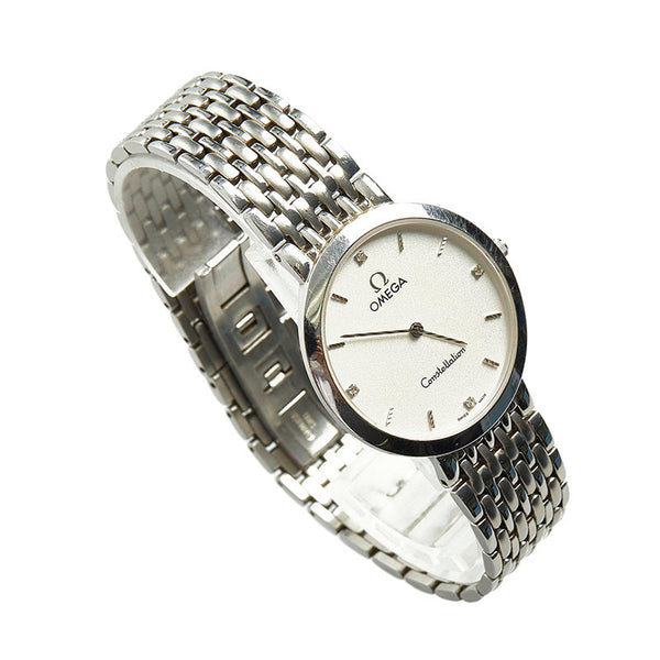 オメガ コンステレーション 4Pダイヤ 腕時計 クオーツ ホワイト文字盤 ステンレススチール メンズ OMEGA 【中古】