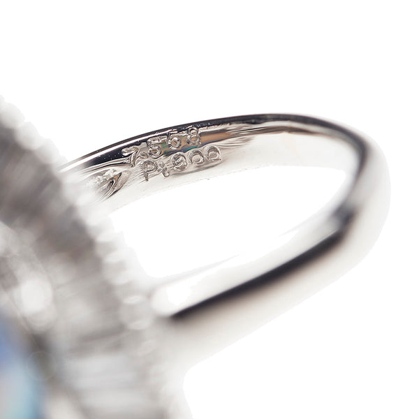 Pt900 プラチナ ブラックオパール7.558ct ダイヤ1.52ct リング 指輪 レディース 8.5号 【中古】