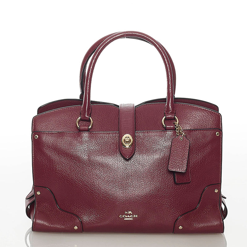 コーチ ハンドバッグ ショルダーバッグ 2WAY  ワインレッド レザー レディース COACH 【中古】