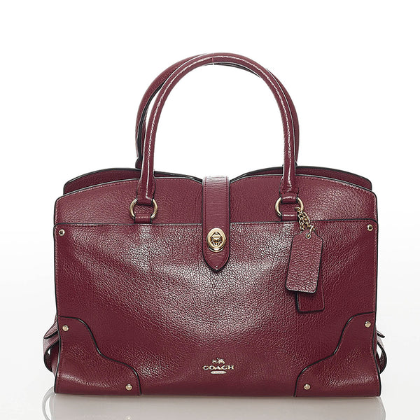 コーチ ハンドバッグ ショルダーバッグ 2WAY  ワインレッド レザー レディース COACH 【中古】