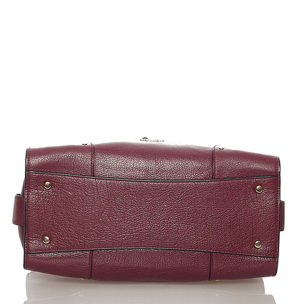 コーチ ハンドバッグ ショルダーバッグ 2WAY  ワインレッド レザー レディース COACH 【中古】