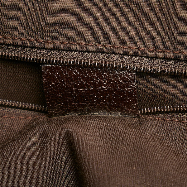 グッチ GGキャンバス エクリプス ショルダーバッグ 121023 ベージュ ブラウン キャンバス レザー レディース GUCCI 【中古】