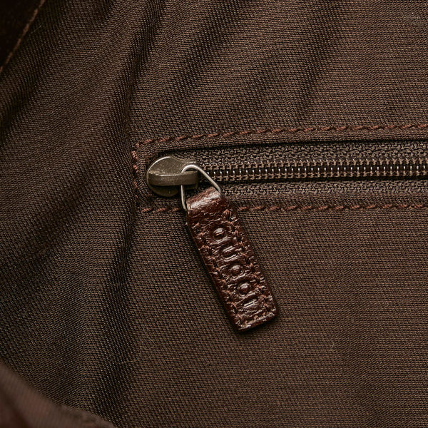 グッチ GGキャンバス エクリプス ショルダーバッグ 121023 ベージュ ブラウン キャンバス レザー レディース GUCCI 【中古】