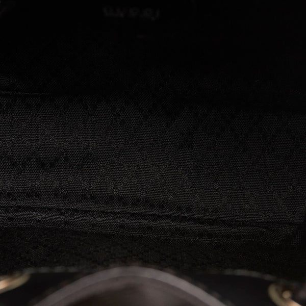 グッチ バンブー リュック バックパック 003 2053 0030 ブラック ナイロン パテントレザー レディース GUCCI 【中古】