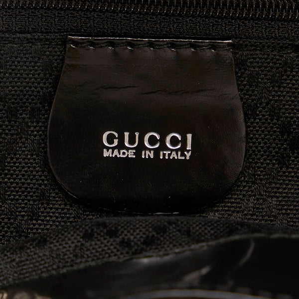 グッチ バンブー リュック バックパック 003 2053 0030 ブラック ナイロン パテントレザー レディース GUCCI 【中古】