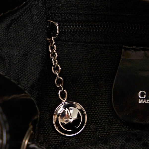 グッチ バンブー リュック バックパック 003 2053 0030 ブラック ナイロン パテントレザー レディース GUCCI 【中古】