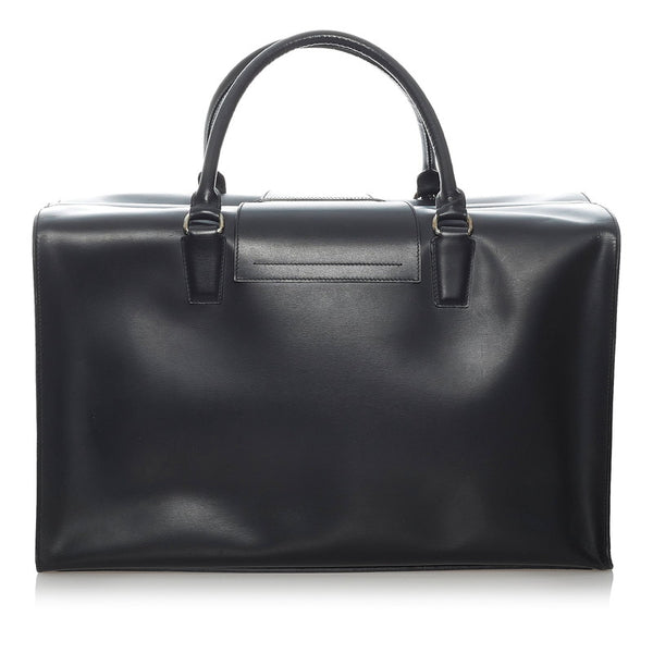 カルティエ ボストンバッグ ブラック レザー メンズ CARTIER 【中古】